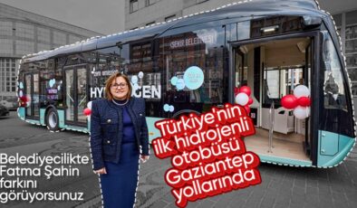 Türkiye’nin ilk hidrojenli otobüsü Gaziantep yollarında
