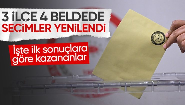 3 İlçe 4 beldede yapılan seçimlerin ilk sonuçları gelmeye başladı