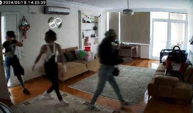 İstanbul’da 4 kadın hırsızlık için girdikleri evde kameraya takıldılar