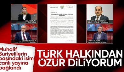 Suriye Geçici Hükümeti Başbakanı: Türk halkından özür diliyorum